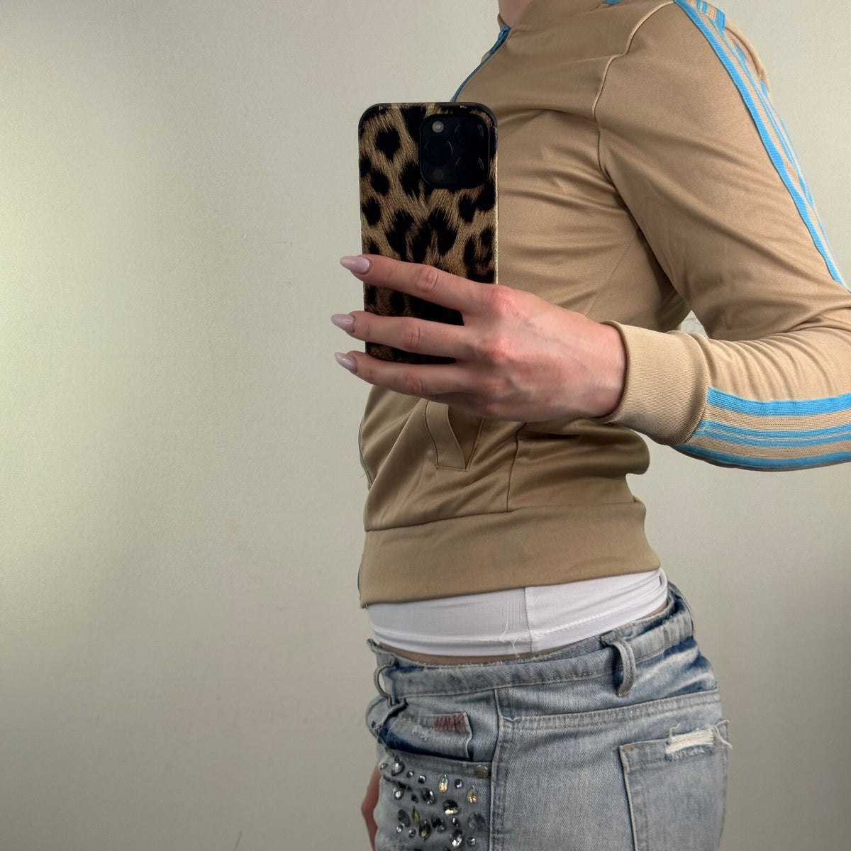Y2K vintage Paul Frank jumper zip up embroidered sporty blue stripe