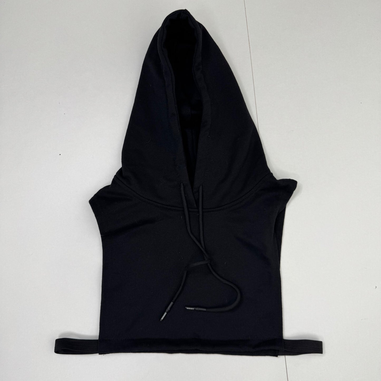 Alexander Wang cropped hoodie drawstring sleeveless pullover black