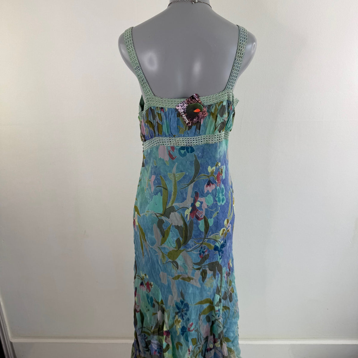 Y2K vintage Per Una maxi dress fairy floral beaded a line beaded rhinestone gems