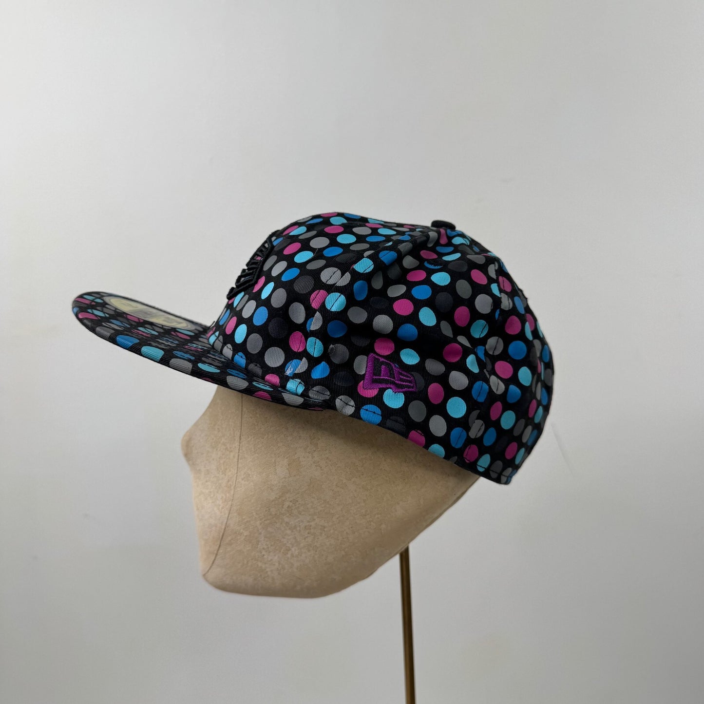 Y2K vintage New Era 59FIFTY “Sample” Fitted Rare Polka Dot Cap Hat Size 7 1/4