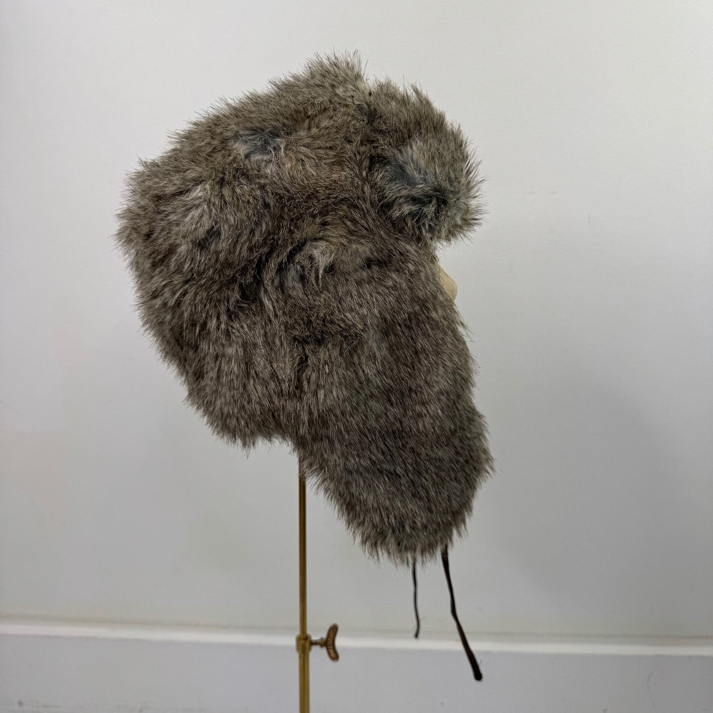 Y2K vintage trapper faux fur hat dark brown unisex