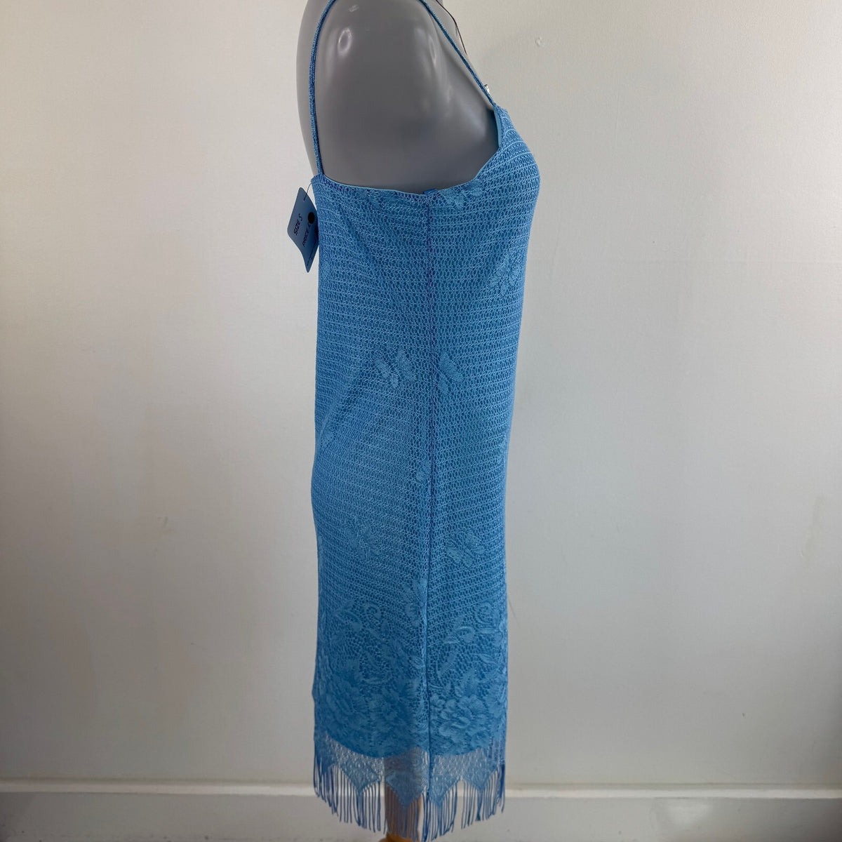 Y2K vintage Tammy midi dress butterfly floral fringe mesh overlay coquette