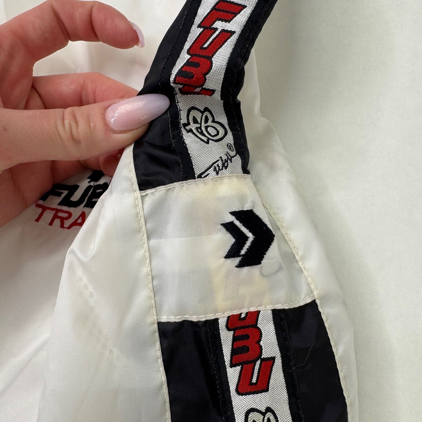 Y2K vintage FUBU joggers shell tracksuit bottoms drawstring
