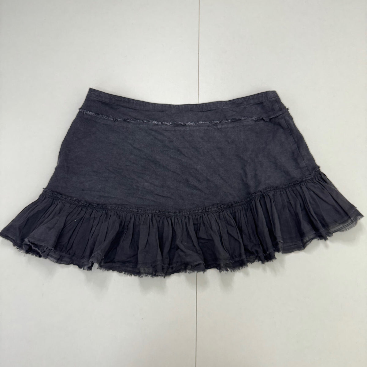 Urban Outfitters linen cotton blend mini skirt low rise rara ruffle