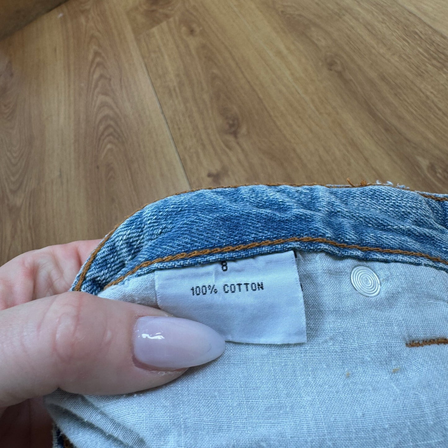 Y2K vintage capri jeans denim cropped low rise floral embroidery boho studded