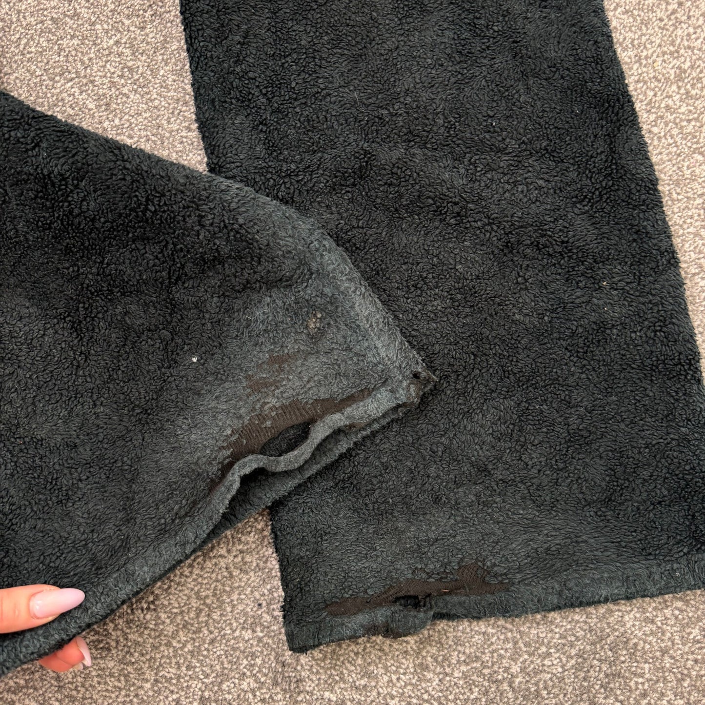Vintage Dolce & Gabbana trousers fleece teddy straight leg baggy fluffy