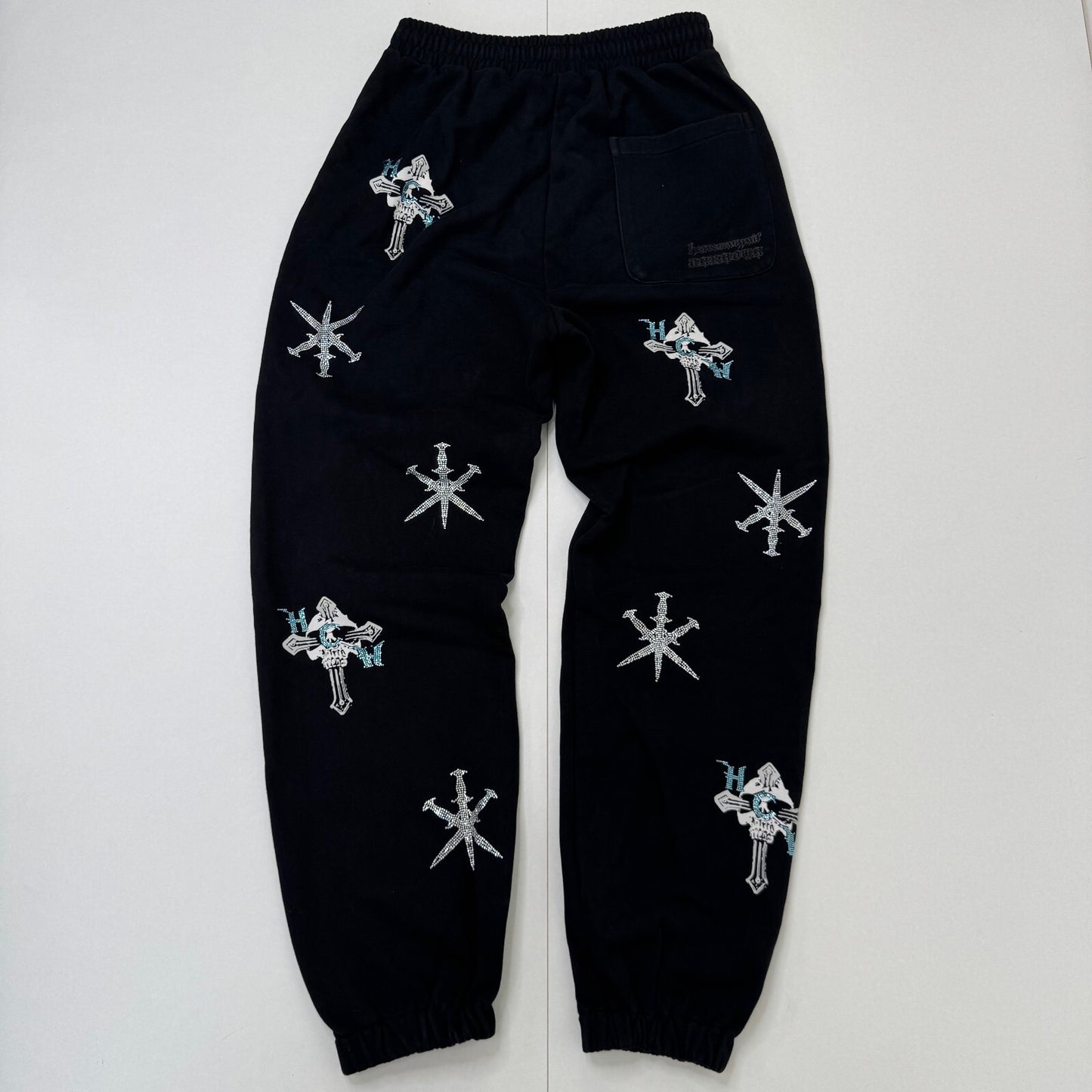 Heaven Can Wait x Unknown London rhinestone joggers