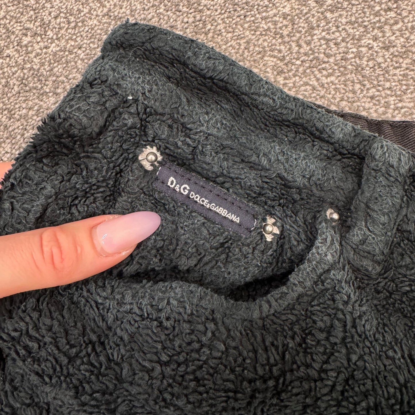 Vintage Dolce & Gabbana trousers fleece teddy straight leg baggy fluffy