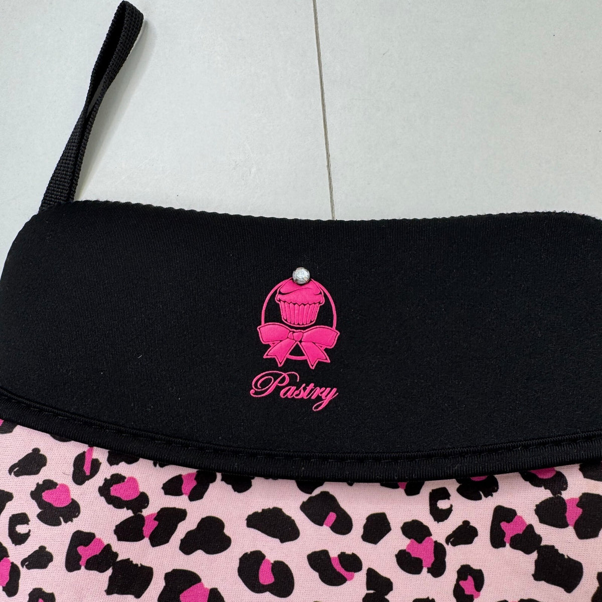 Y2K vintage tablet pouch ipad small laptop leopard print pink padded cupcake bow