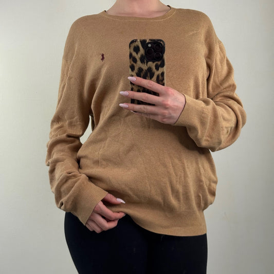 Y2K vintage Polo Ralph Lauren jumper fine knit pullover lightweight round neck