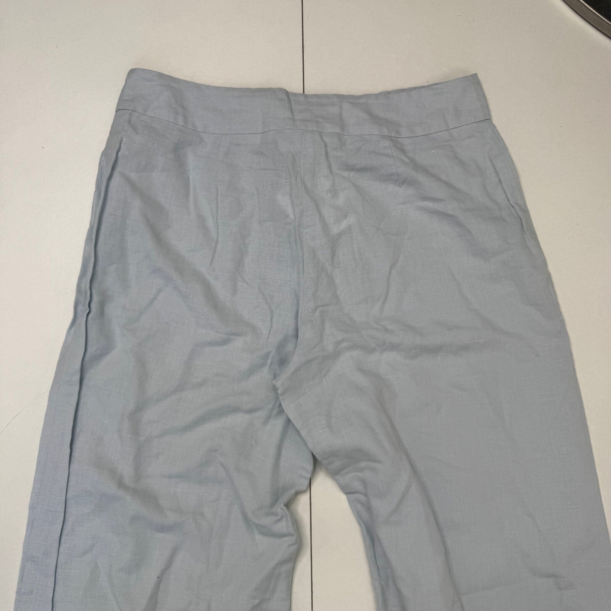 Y2K vintage tailored bootcut trousers dress pants formal office baby blue linen