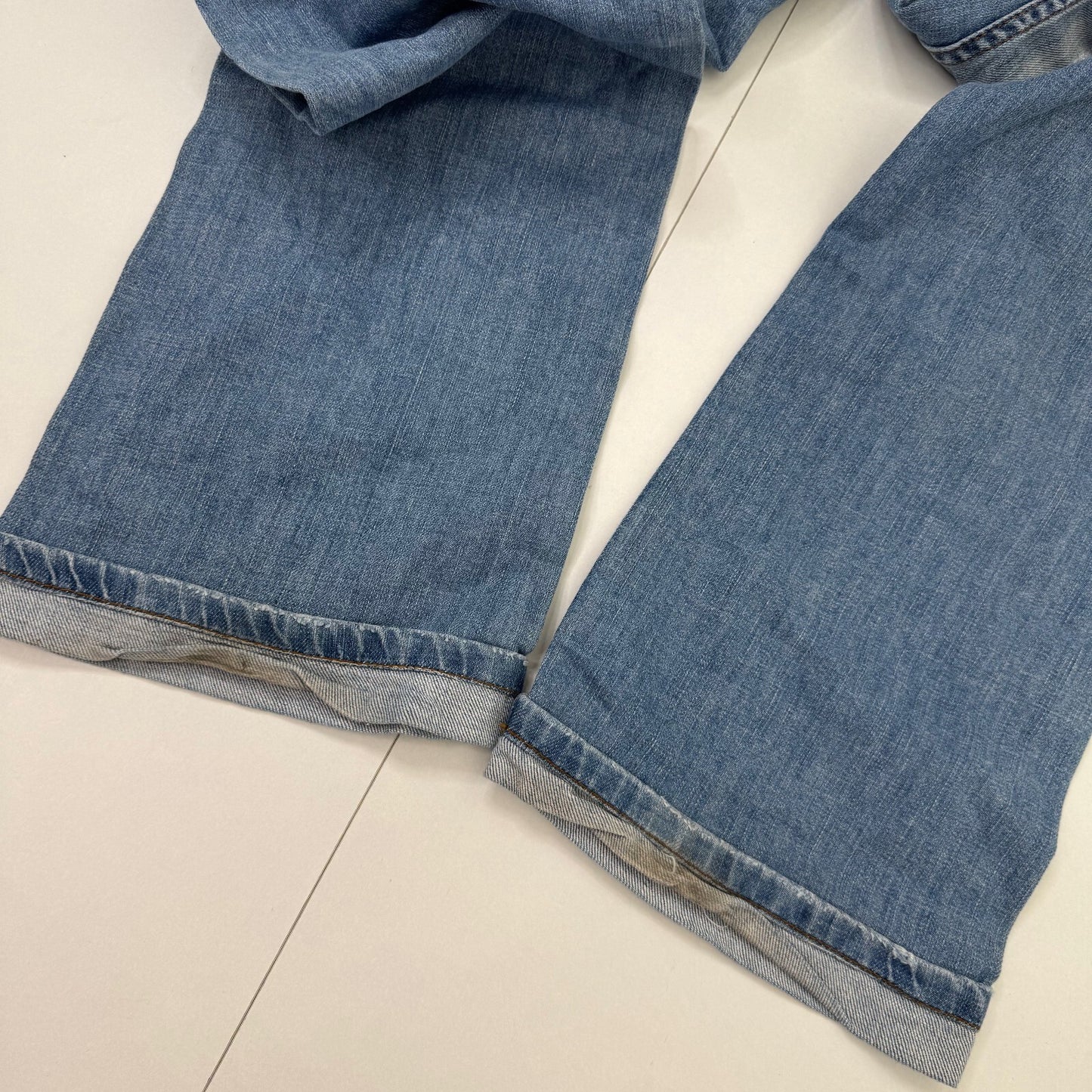 Rare AW03 Dsquared2 Archive Low Rise Distressed Embroidered Flared Jeans W26 L34