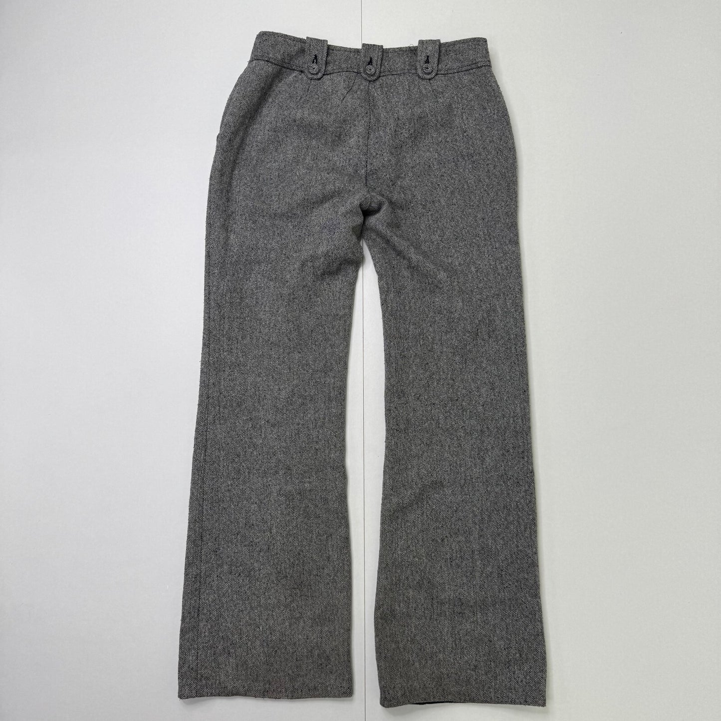 Y2K vintage tailored bootcut trousers low rise pants wool blend tweed formal