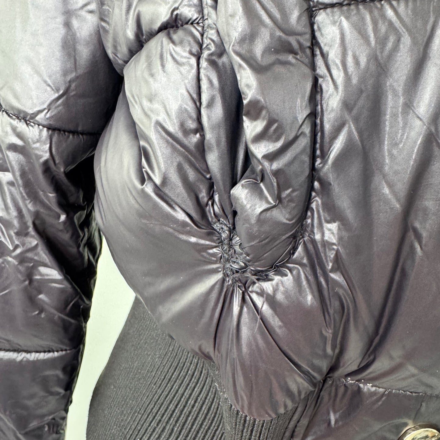 Vintage asymmetrical zip up bomber jacket faux fur trim mcbling cinch fitted