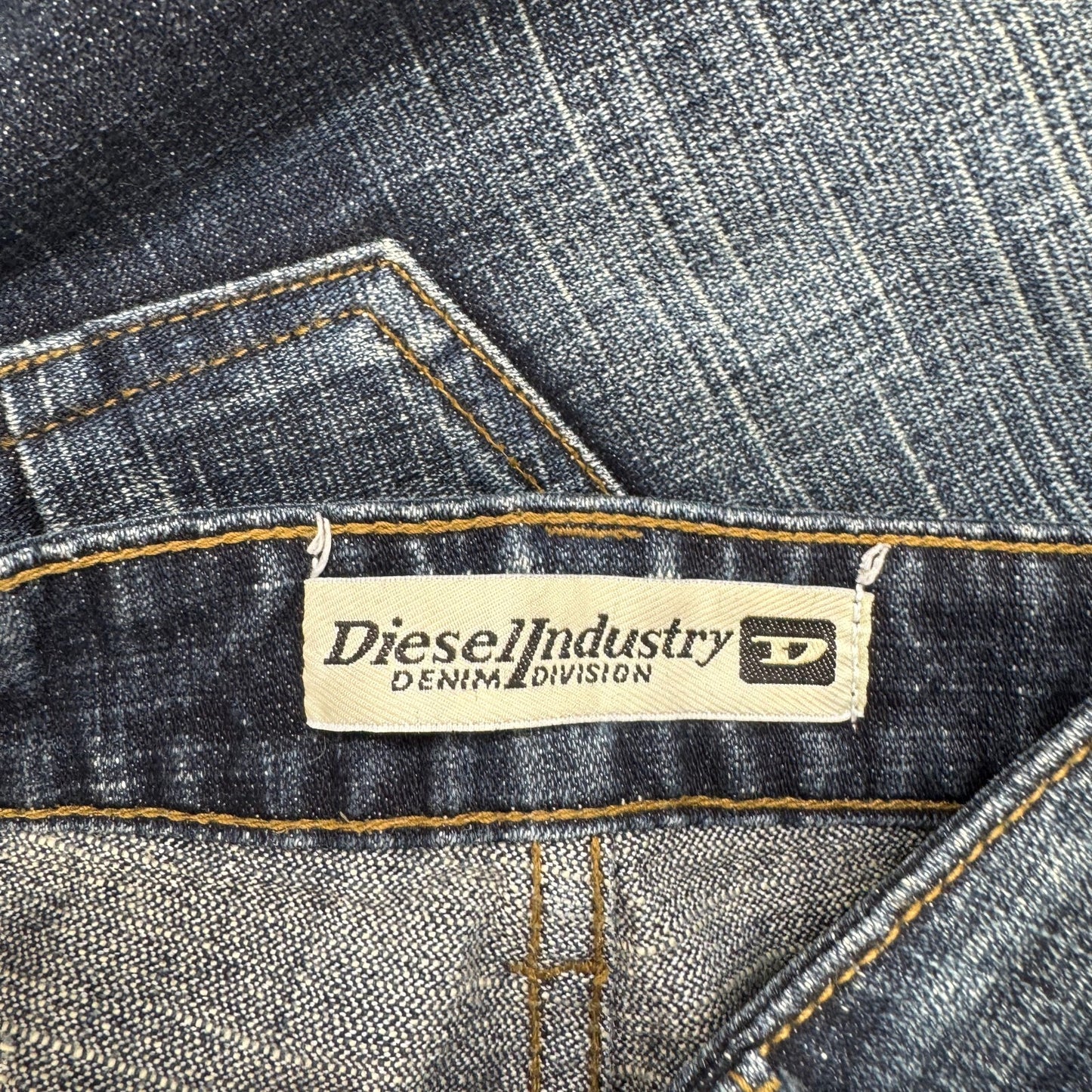 Y2K vintage bootcut denim jeans dark faded blue wash low rise