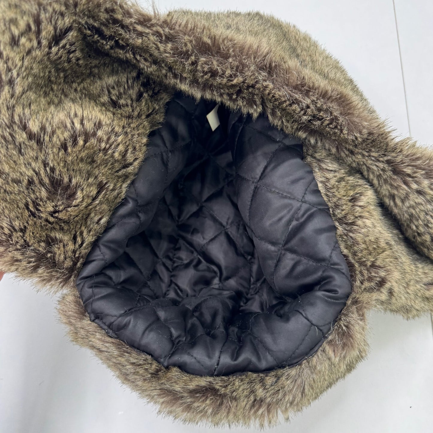Y2K vintage trapper hat faux fur dark brown unisex