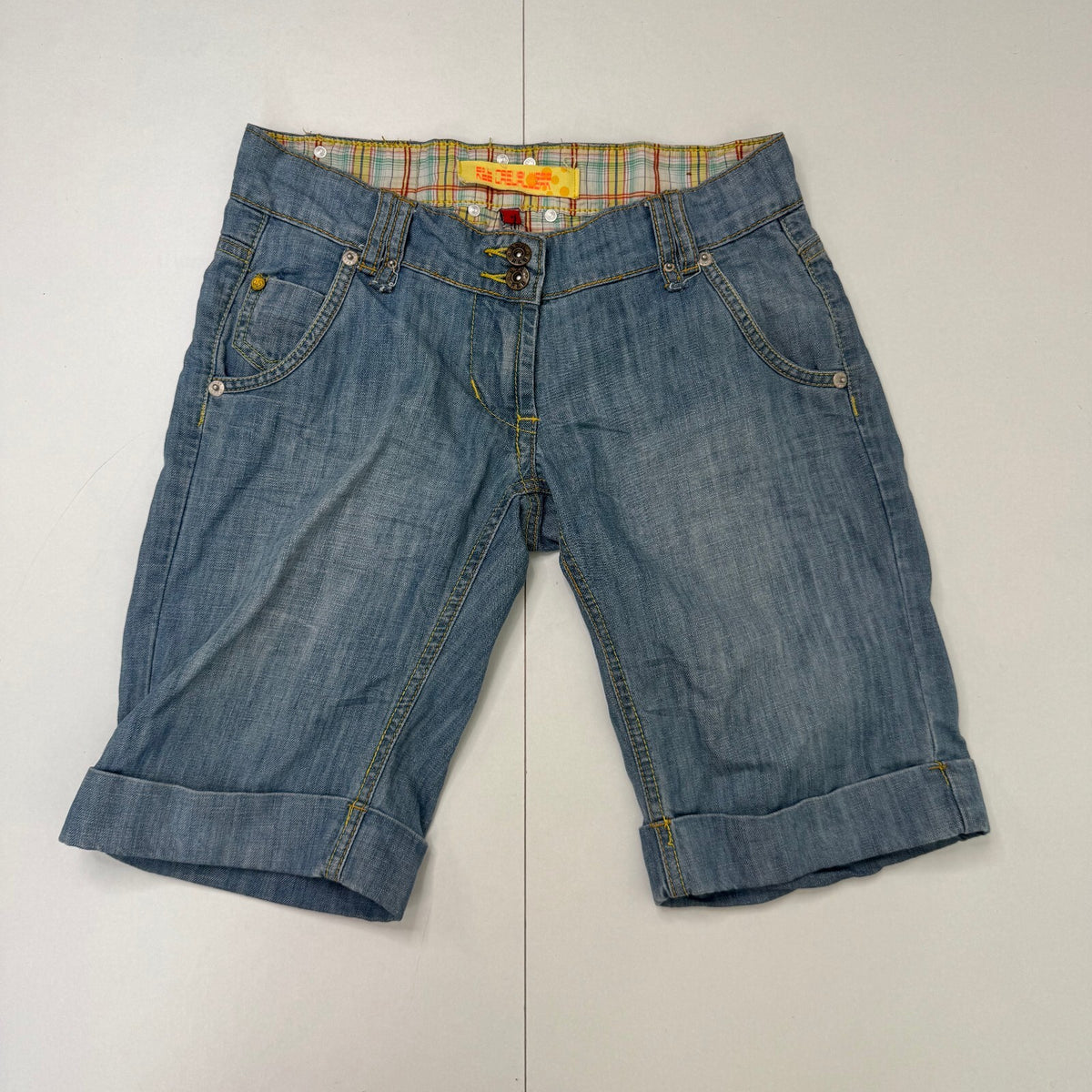 Y2K vintage low rise capri jeans denim cropped baggy crop light blue wash cargo