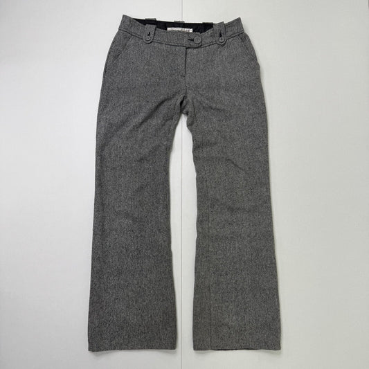Y2K vintage tailored bootcut trousers low rise pants wool blend tweed formal