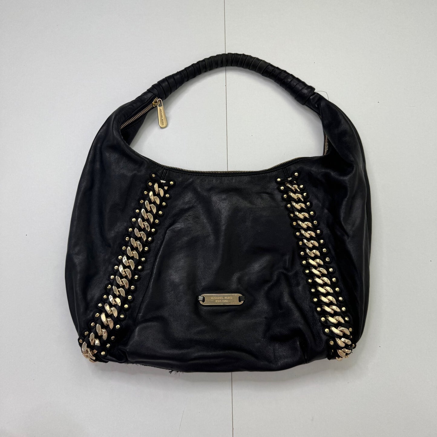 Vintage Michael Kors shoulder bag genuine leather chain boho slouchy medium