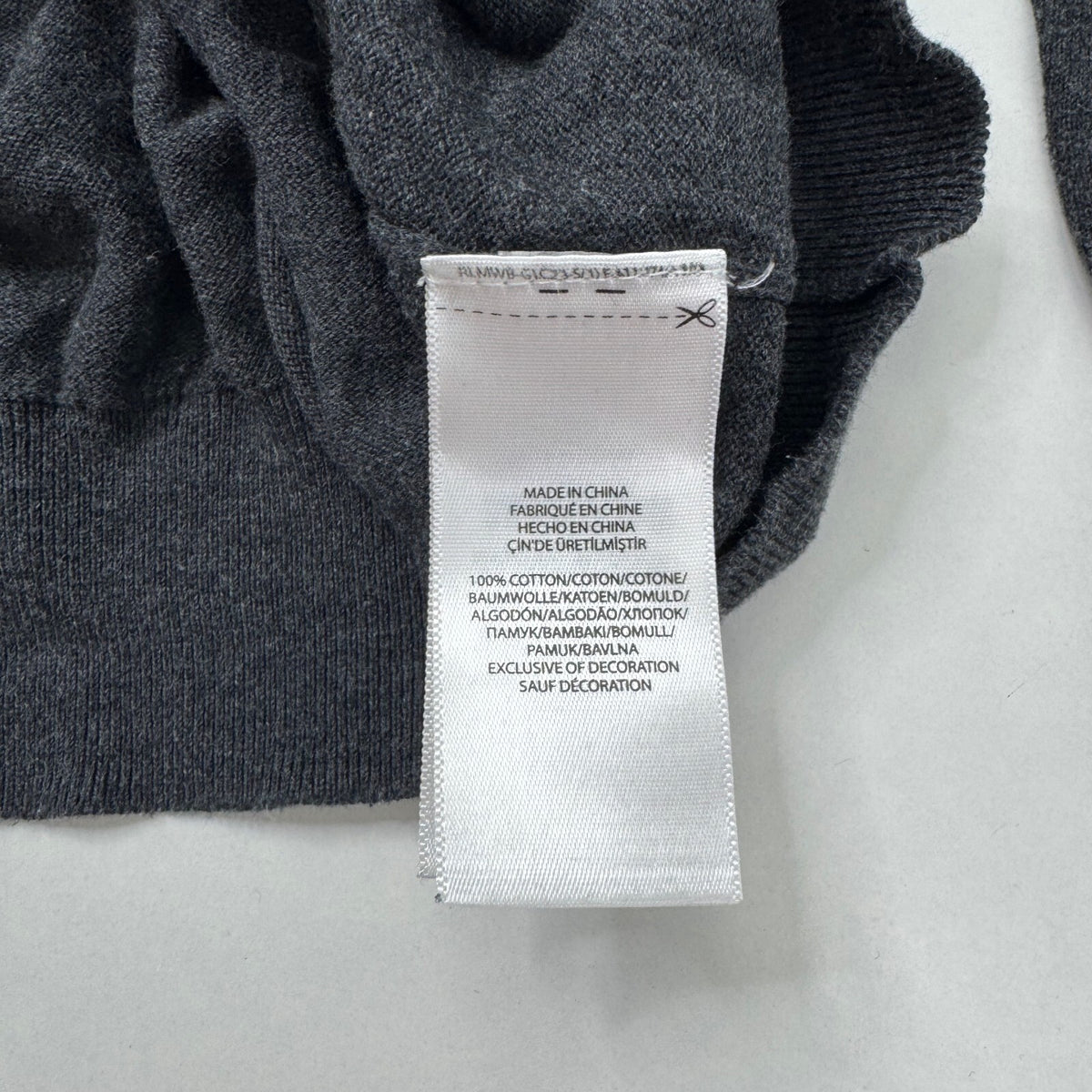 Polo Ralph Lauren jumper fine knit dark grey purple logo 100% pima cotton
