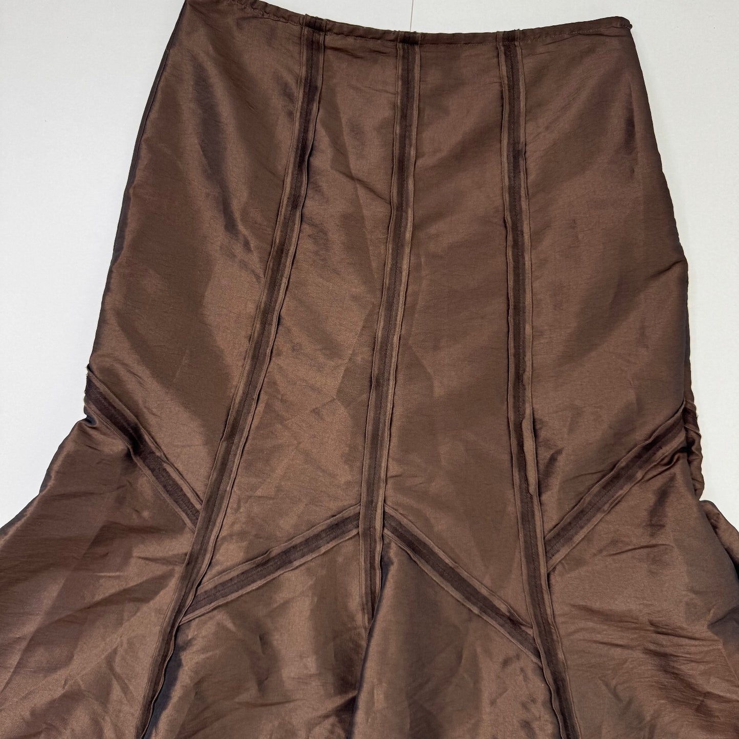 Y2K vintage Per Una midi skirt a line shiny stitch flowy boho