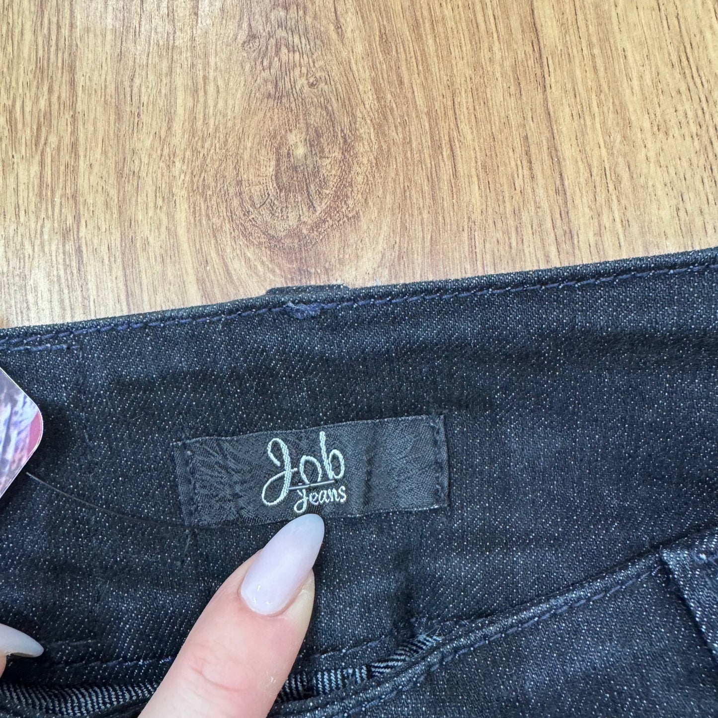 Y2K vintage low rise straight leg jeans stretchy denim black double button