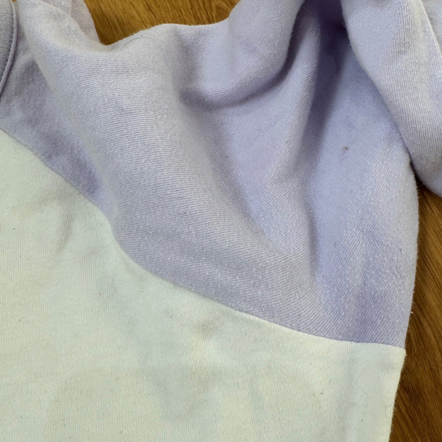 Y2K vintage maternity long sleeve top slogan baseball lilac white