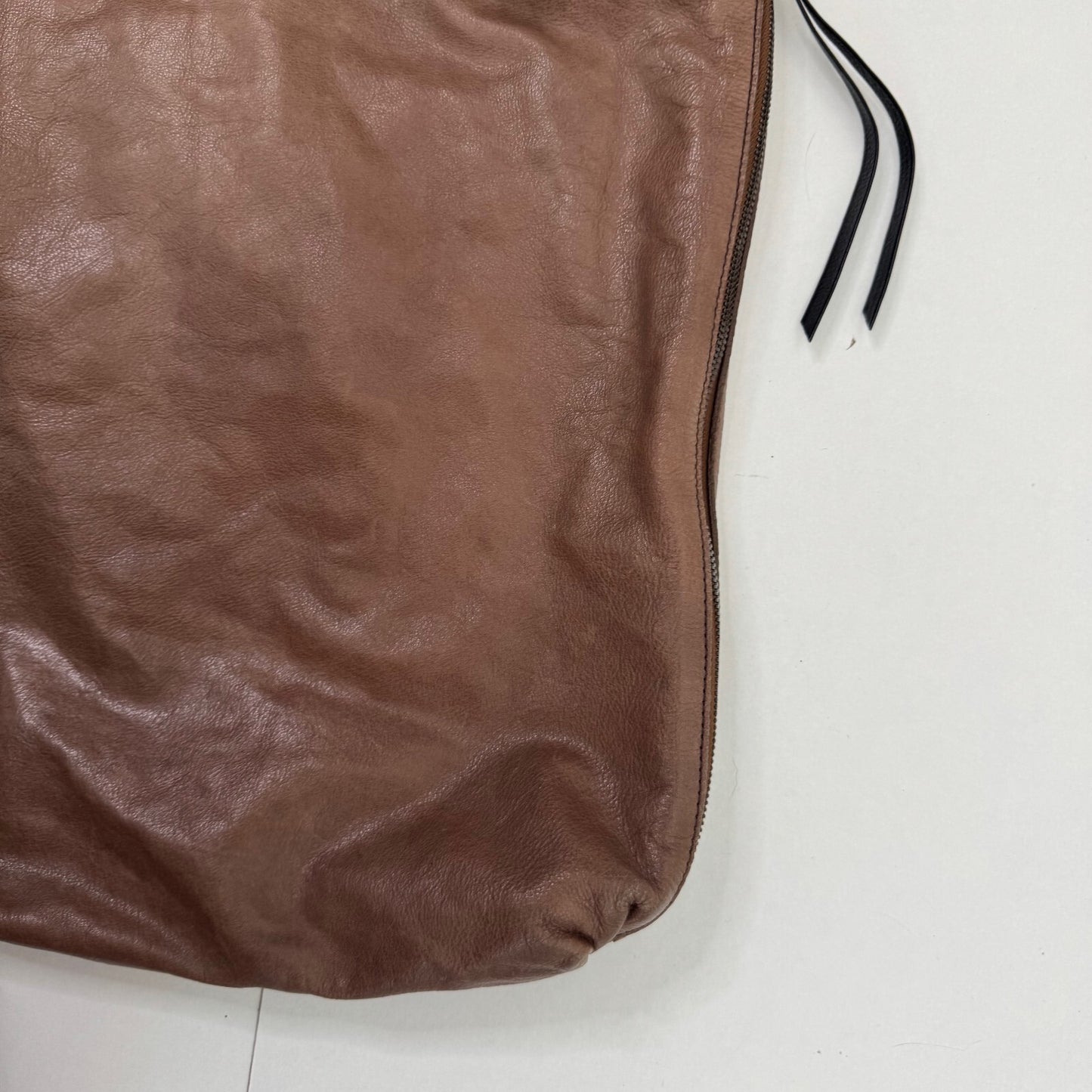 Vintage Gerard Darel Genuine Leather Large Shoulder Tote Bag Buckle Slouchy Boho