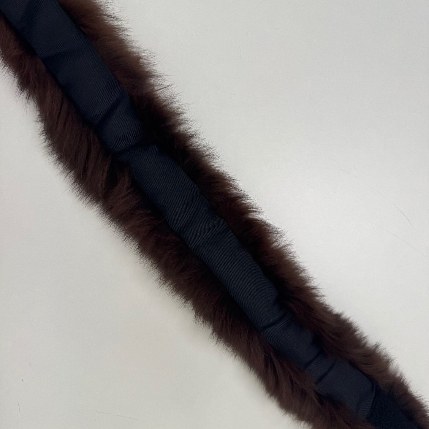 Y2K vintage genuine fur headband brown fluffy winter