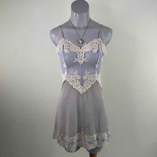 Y2K vintage Intimissimi dress mini mesh night lace sheer
