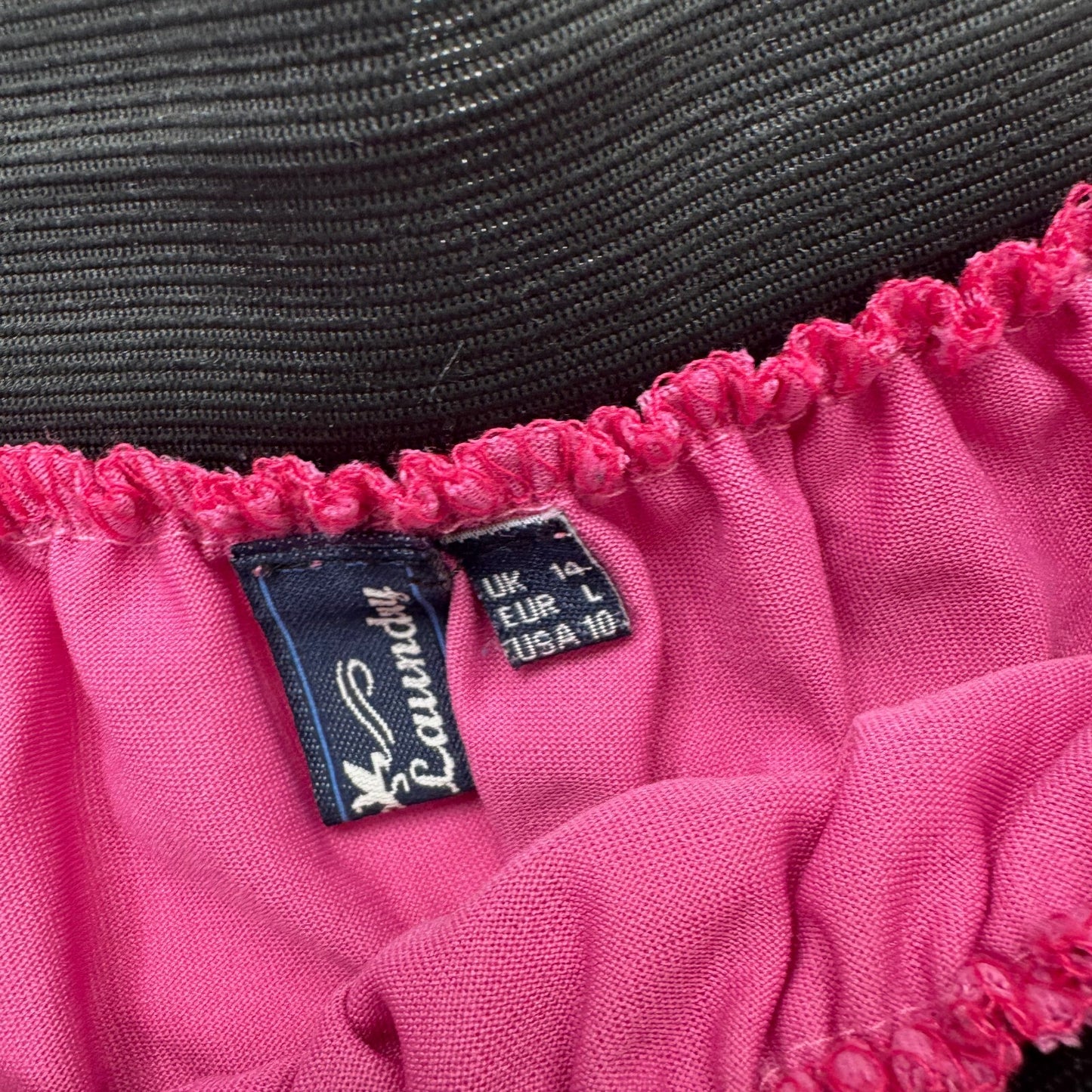 Y2K vintage mini skirt mesh tutu frilly rara tiered pink black ruffle