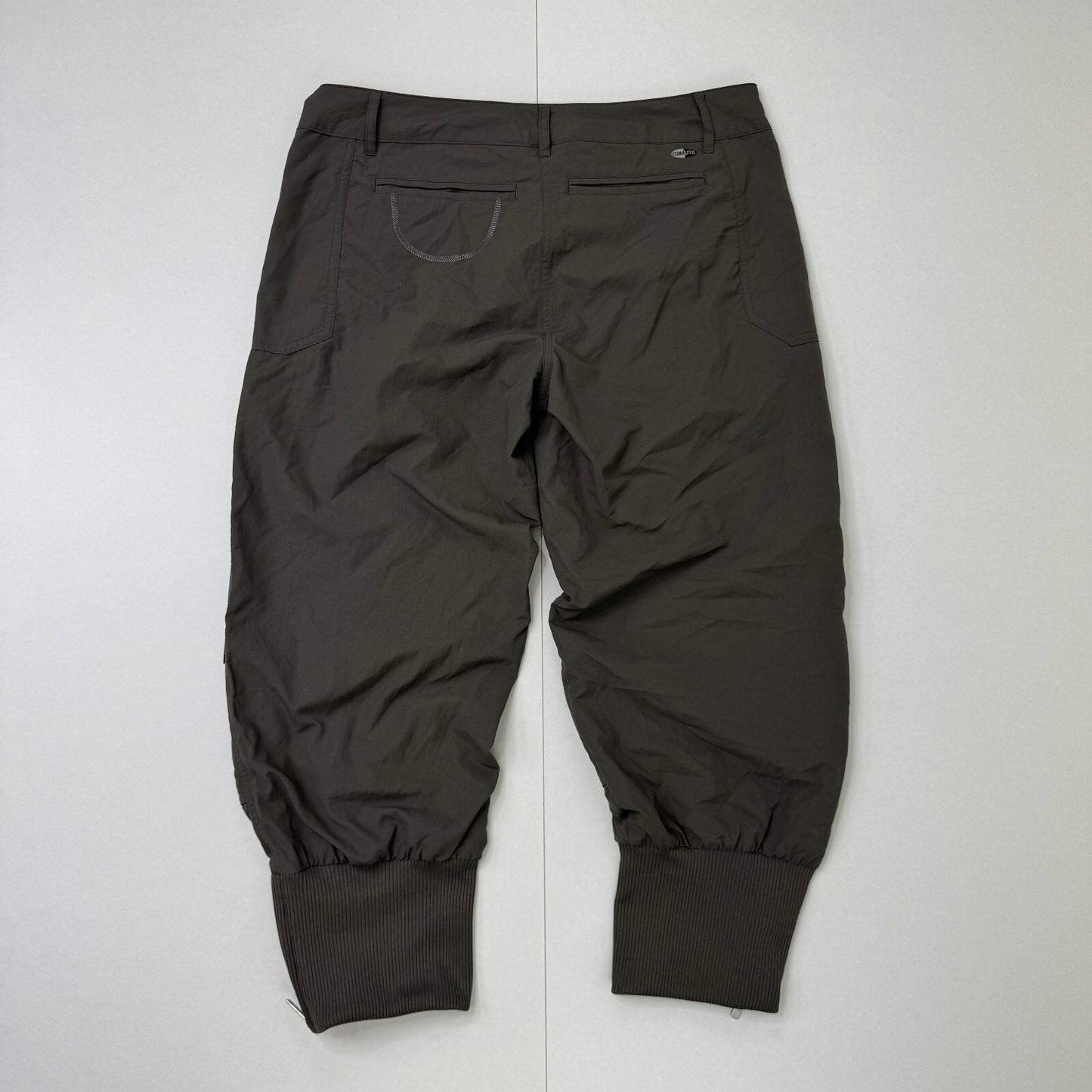 Y2K vintage Adidas capri joggers tracksuit bottoms utility khaki cropped