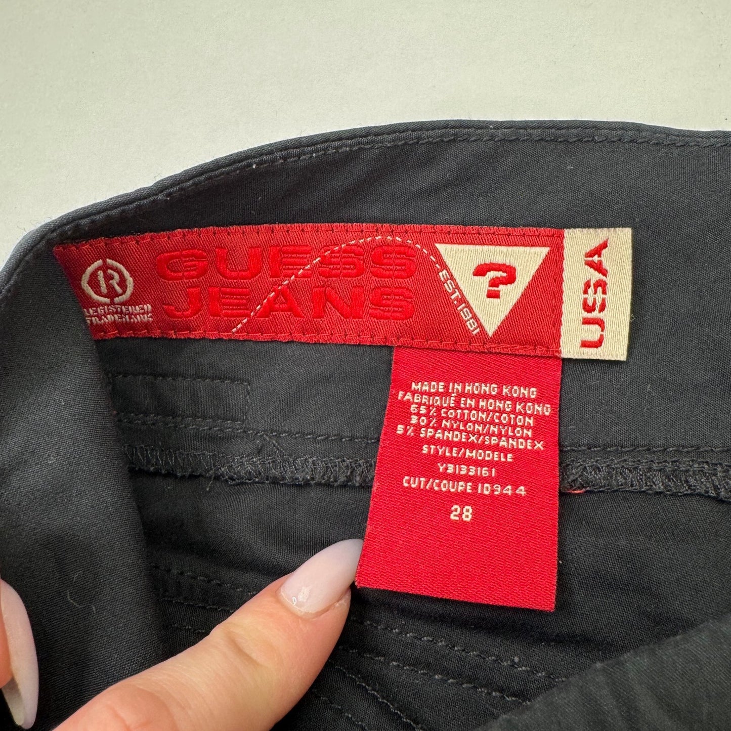 Y2K vintage Guess low rise cargo trousers pants utility baggy pockets stretchy
