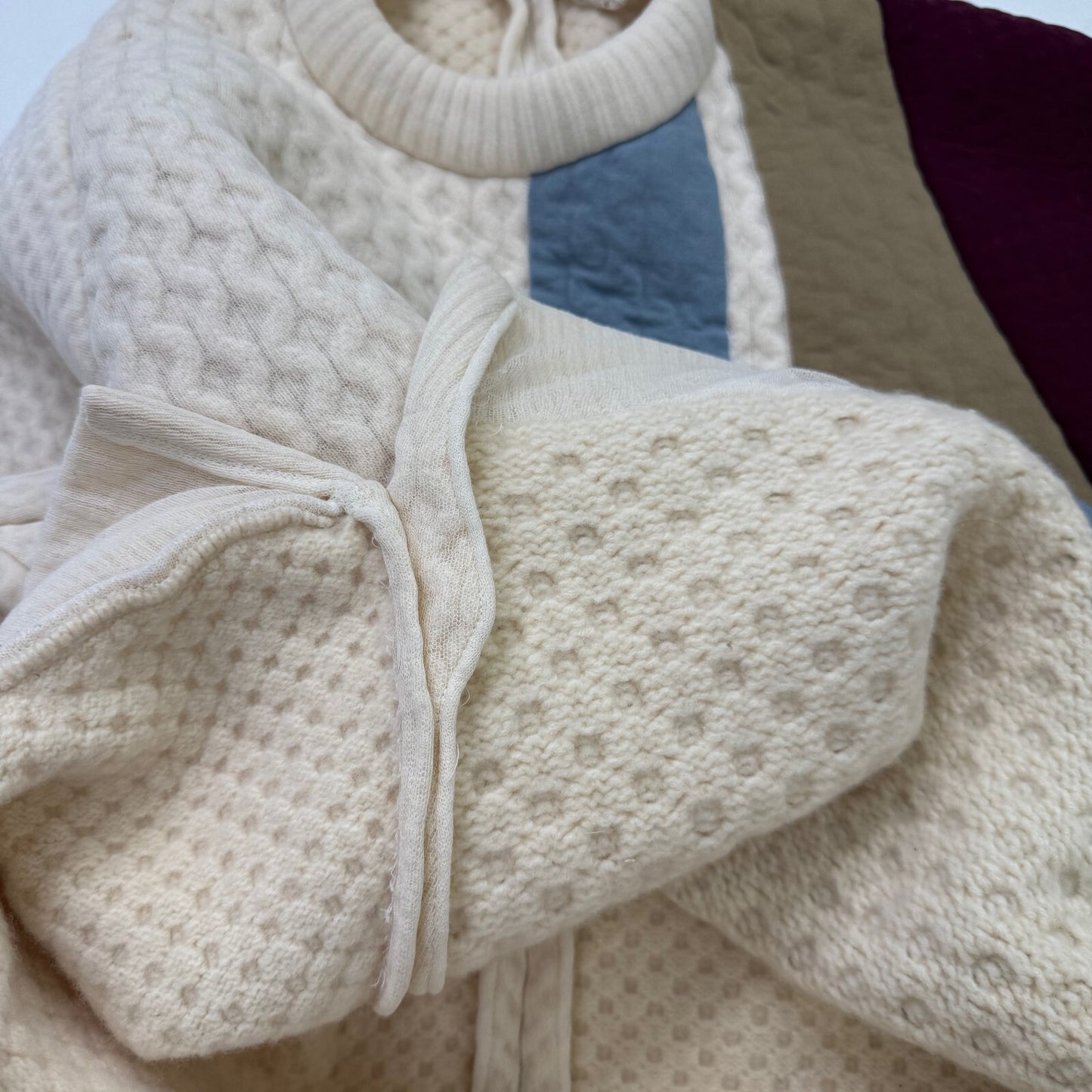 Céline Phoebe Philo 2013 Patchwork Cable Knit Jumper Archive