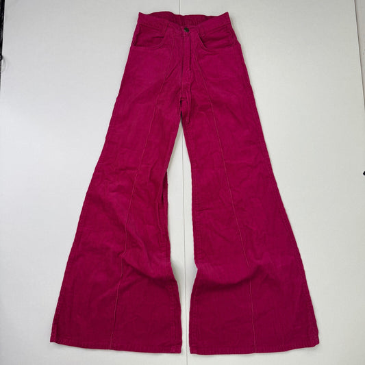 Y2K vintage corduroy flare jeans pink baggy 90s oversize