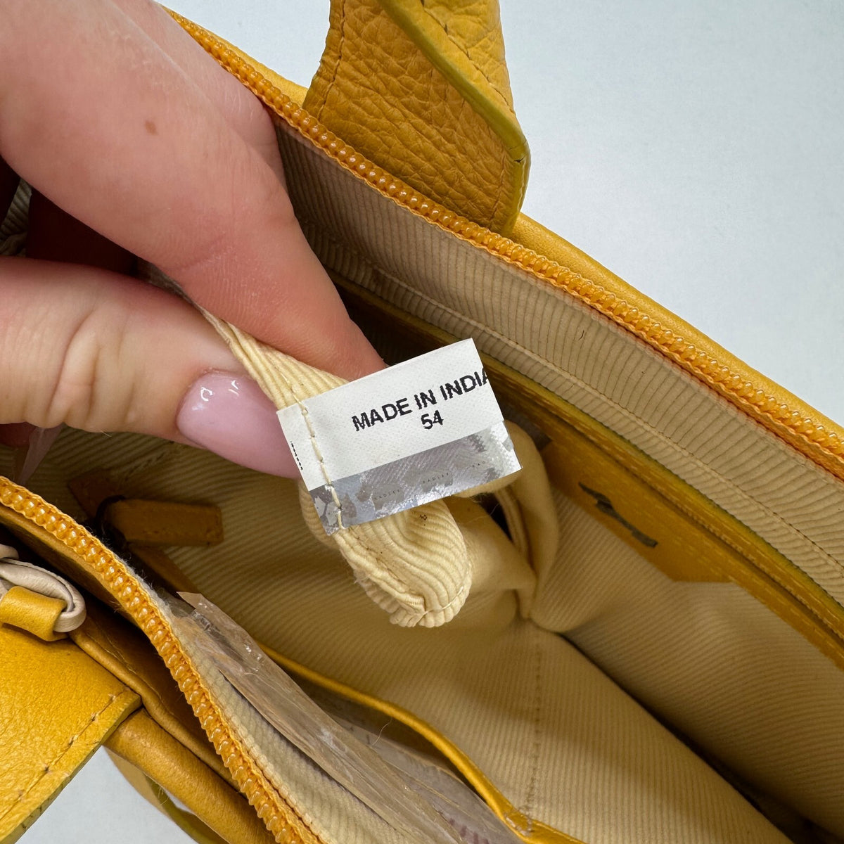 Radley Mustard Yellow Genuine Leather Embroidered Detail Handbag Shoulder Bag