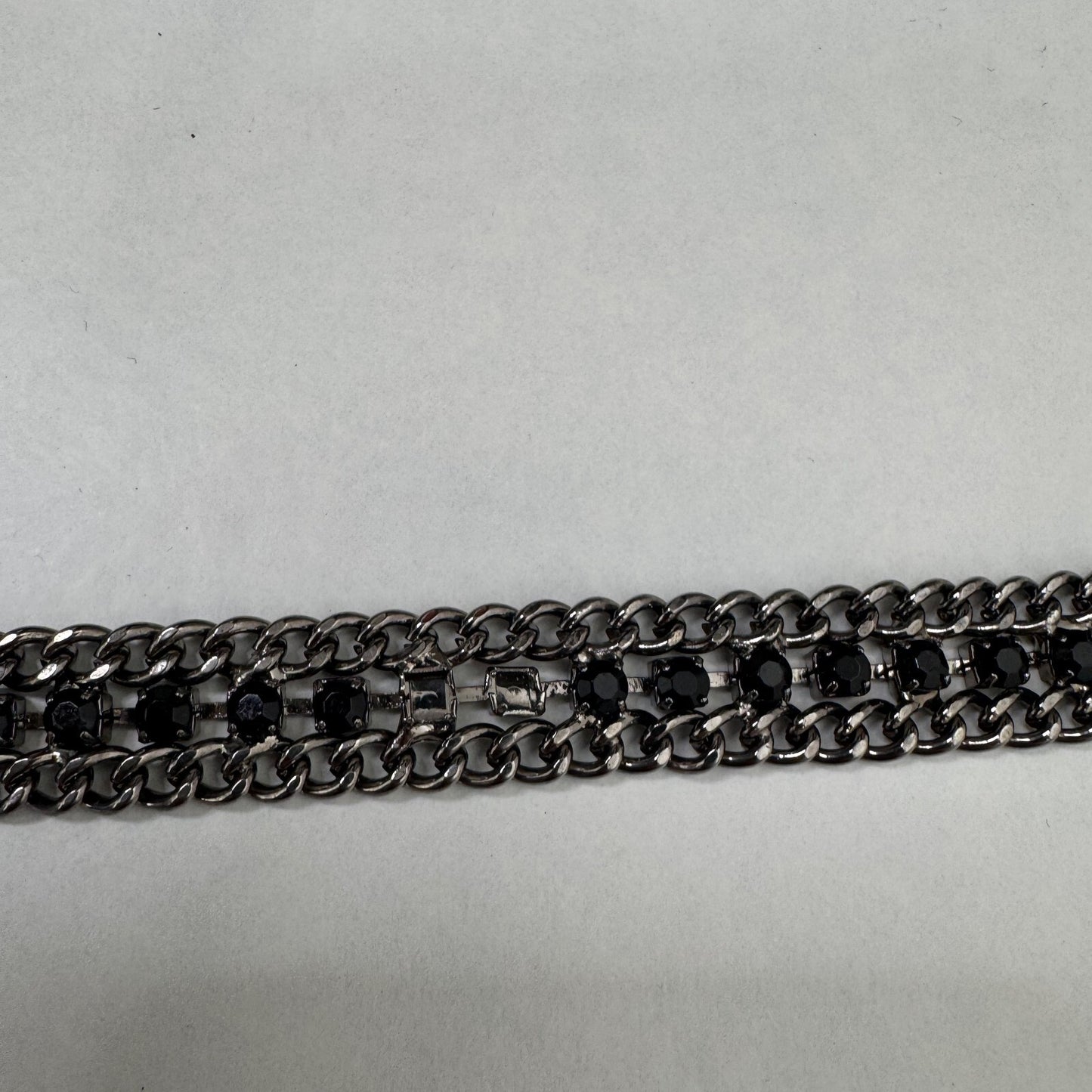 Y2K vintage belt chain ribbon bow rhinestones adjustable skinny thin
