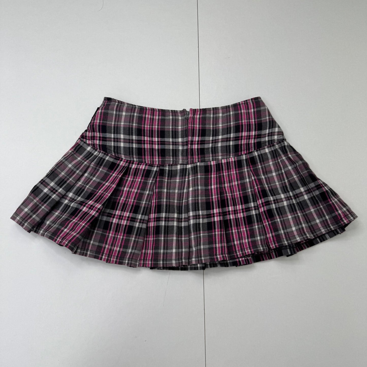 Y2K vintage Abbey Dawn by Avril Lavigne mini skirt tartan check pleated studded