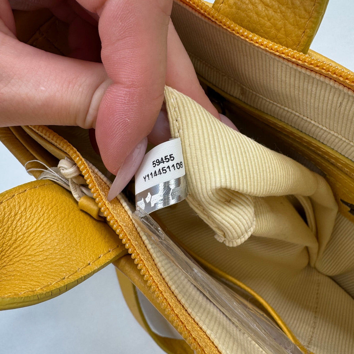 Radley Mustard Yellow Genuine Leather Embroidered Detail Handbag Shoulder Bag