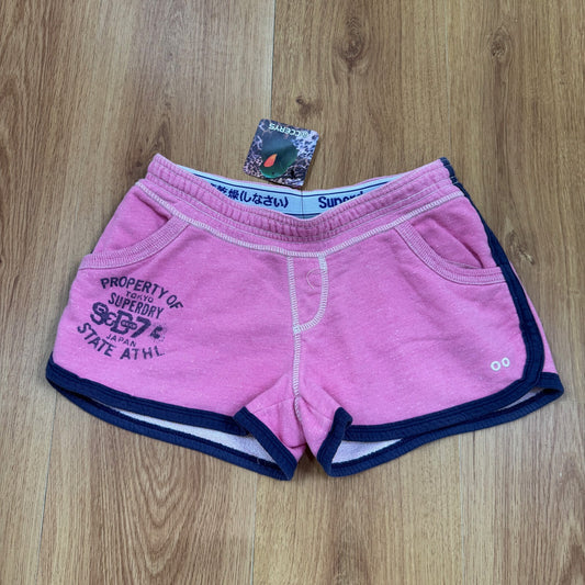 Y2K vintage low rise mini shorts sporty pink contrast stretchy jersey