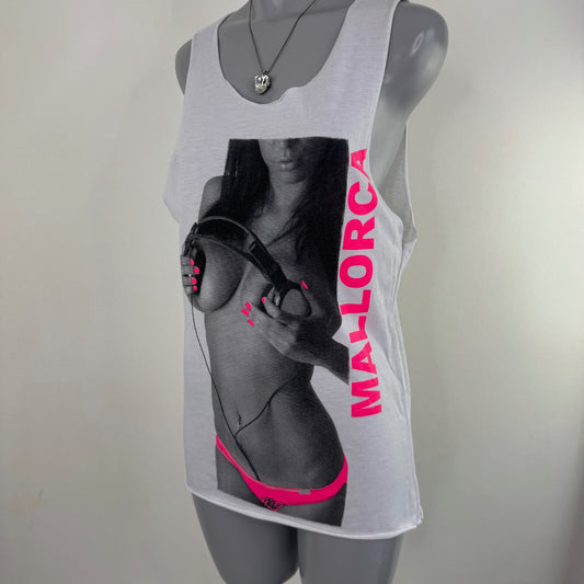 Y2K vintage tank top Mallorca graphic print explicit unisex
