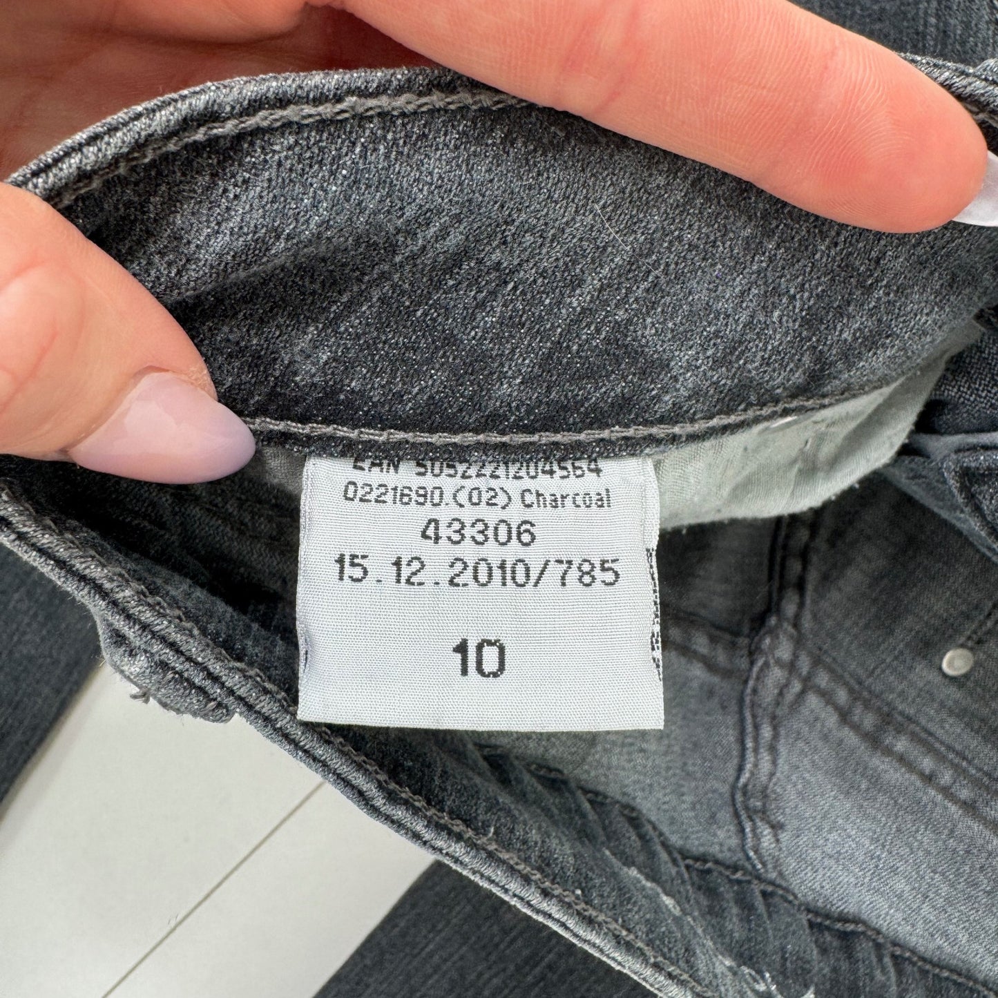 Vintage Jane Norman low rise denim jeans skinny stretchy rhinestone