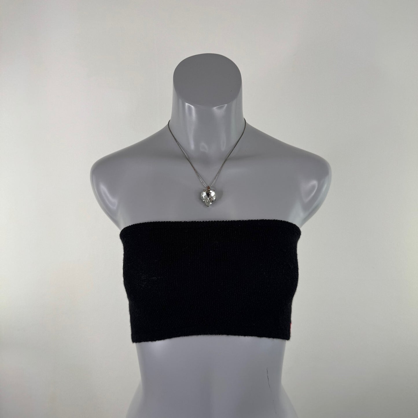 Y2K vintage Miss Sixty crop top bandeau open back lace up fine knit