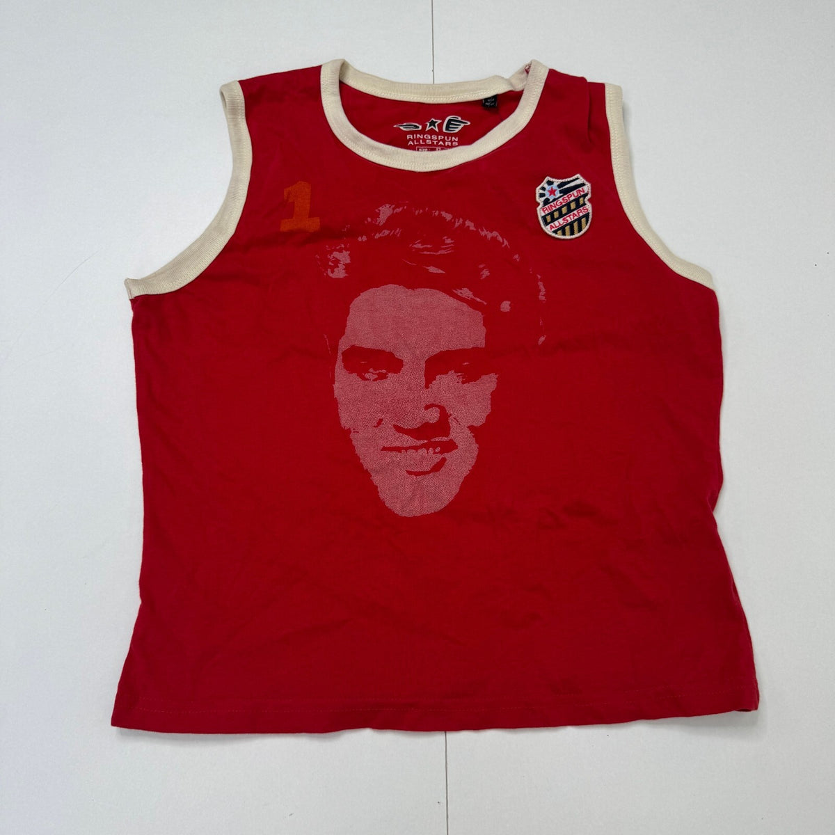 Elvis Ringspun Allstars tank top red graphic print