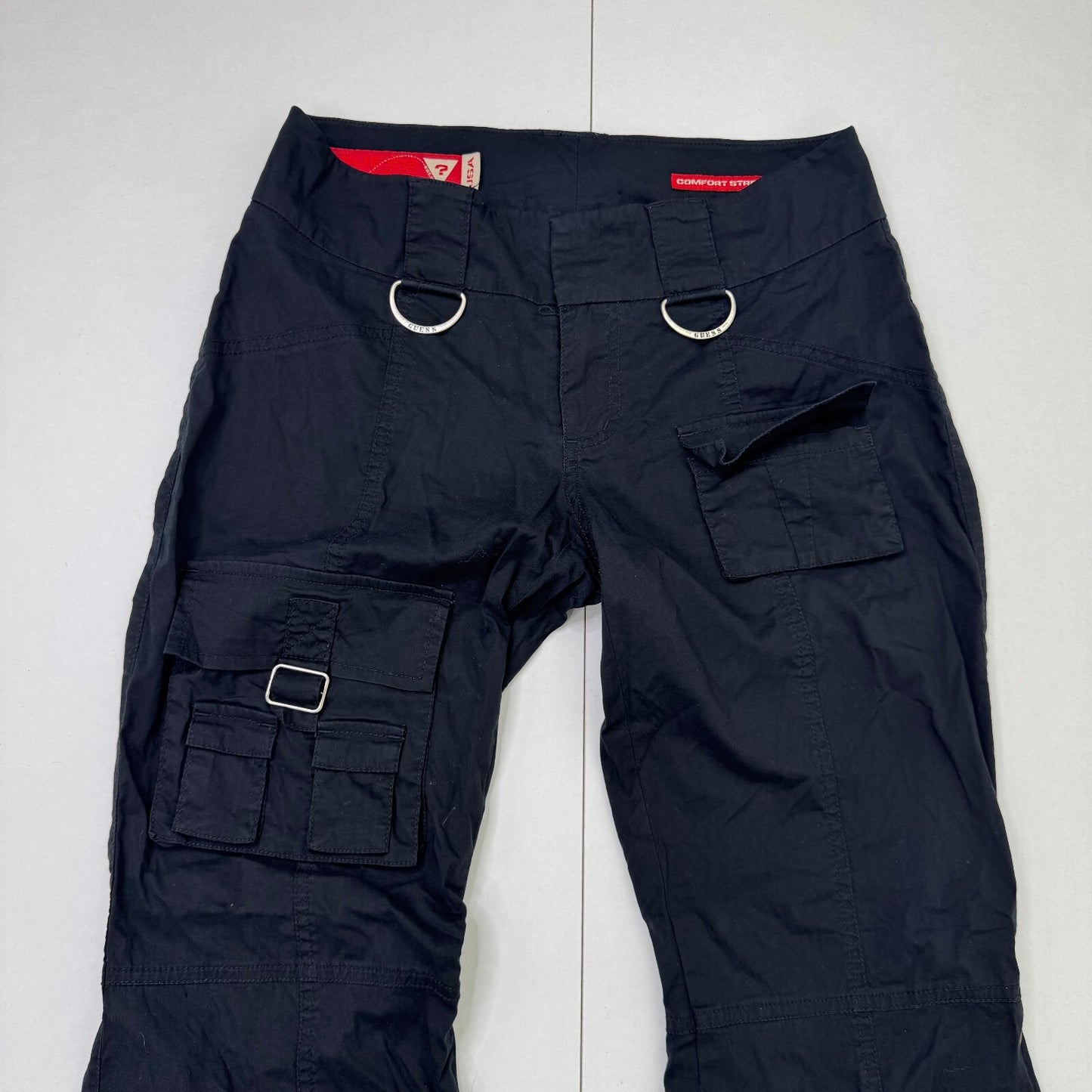 Y2K vintage Guess low rise cargo trousers pants utility baggy pockets stretchy