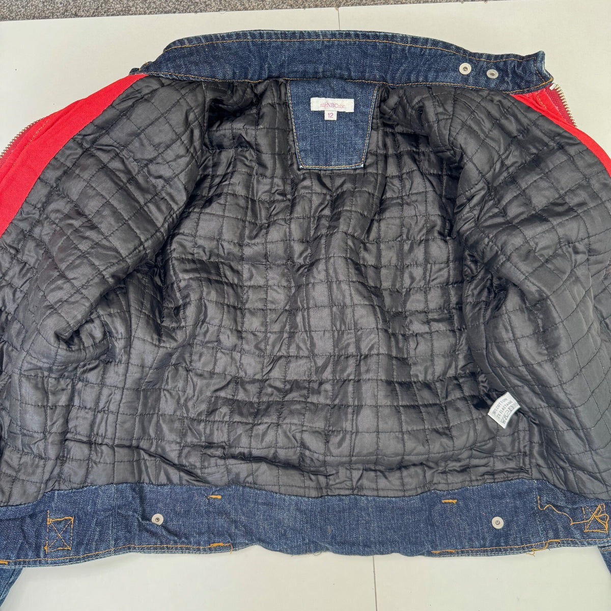 Y2K vintage denim jacket biker motorcycle moto zip up short patches high neck
