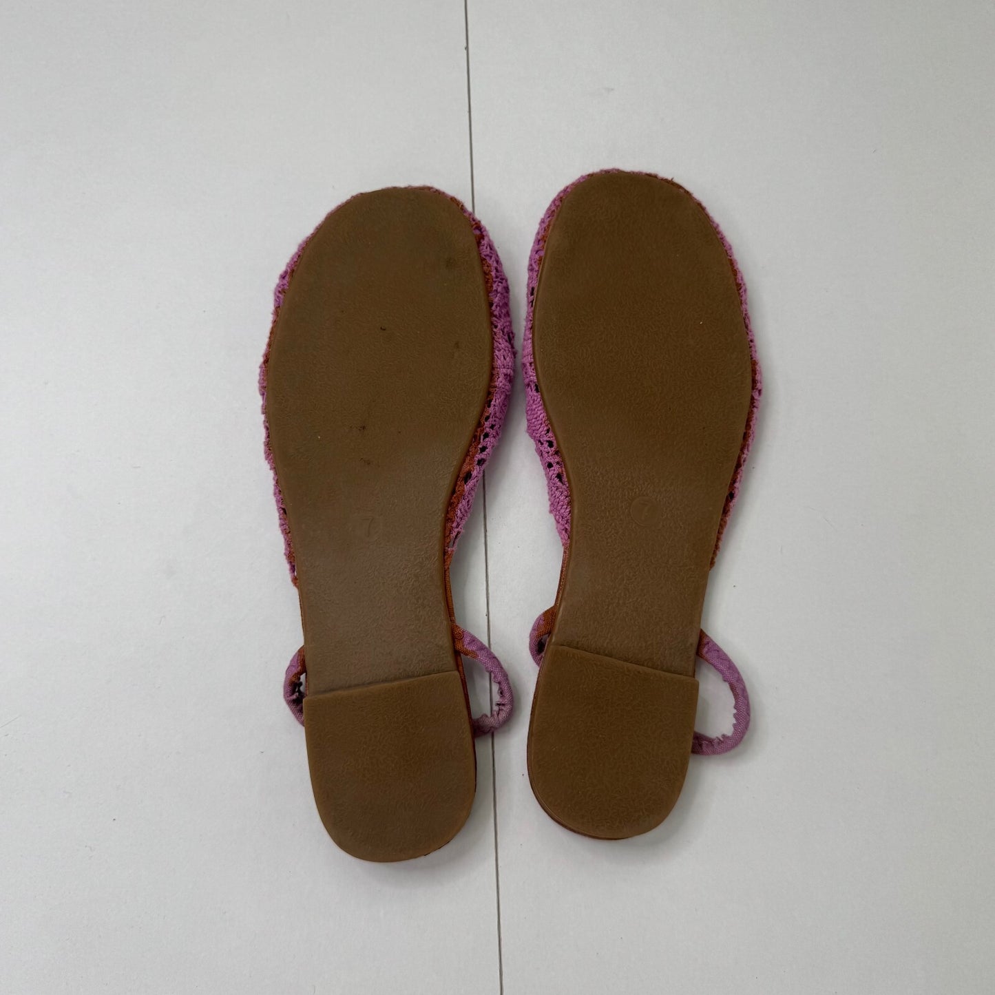 Y2K vintage Faith slip on sandals crochet butterfly lilac summer boho holiday