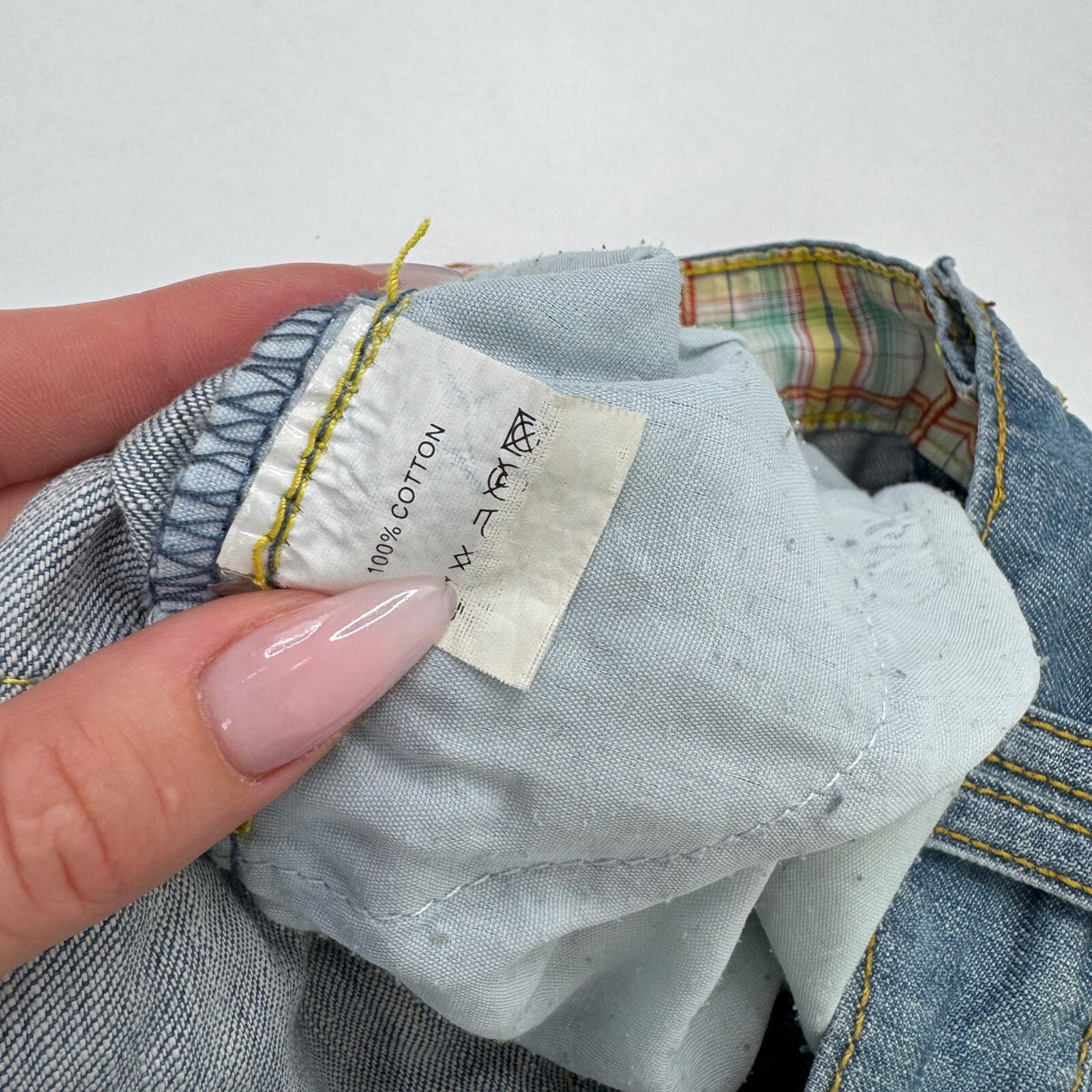 Y2K vintage low rise capri jeans denim cropped baggy crop light blue wash cargo