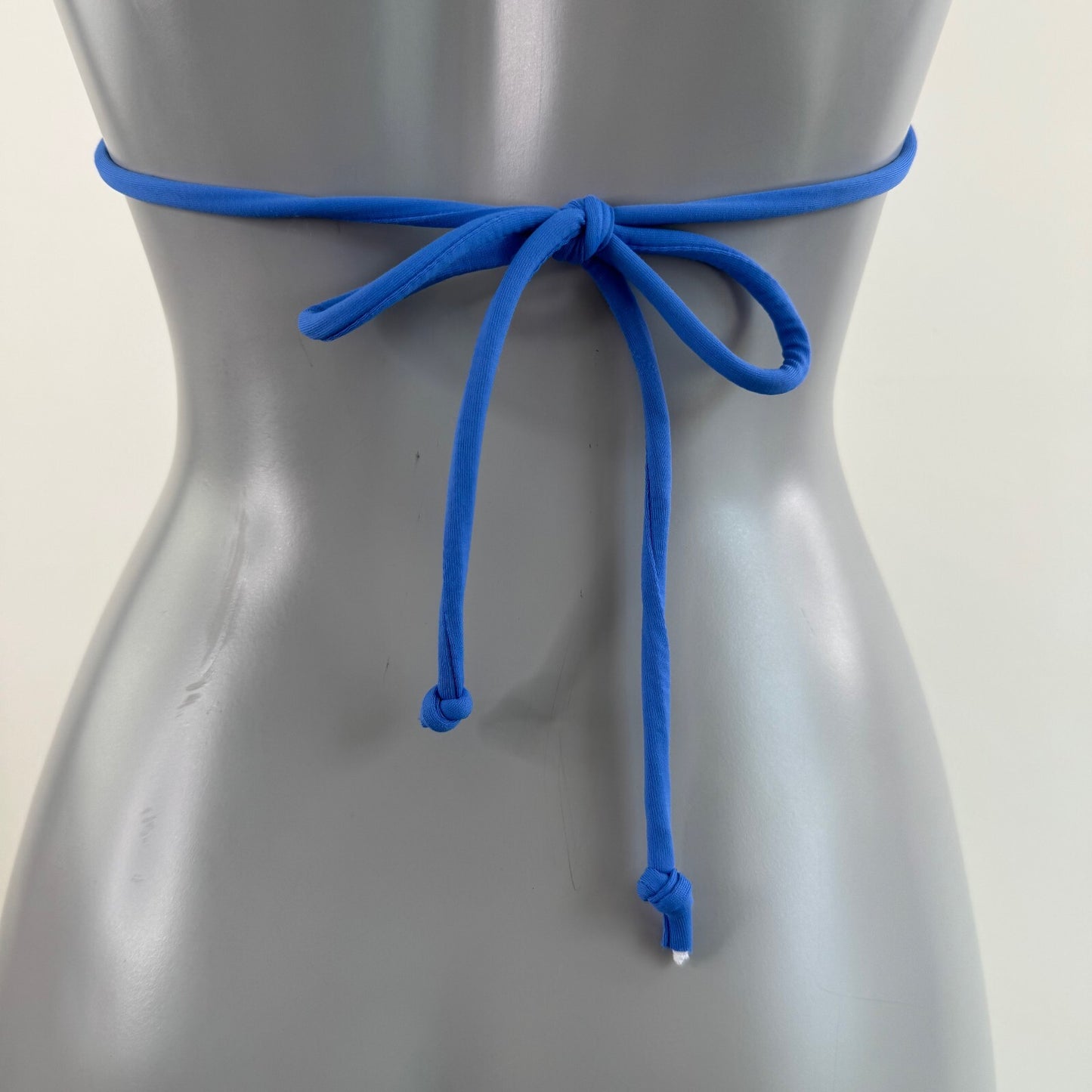 Y2K vintage bikini top union jack rhinestone pink blue halter neck tie