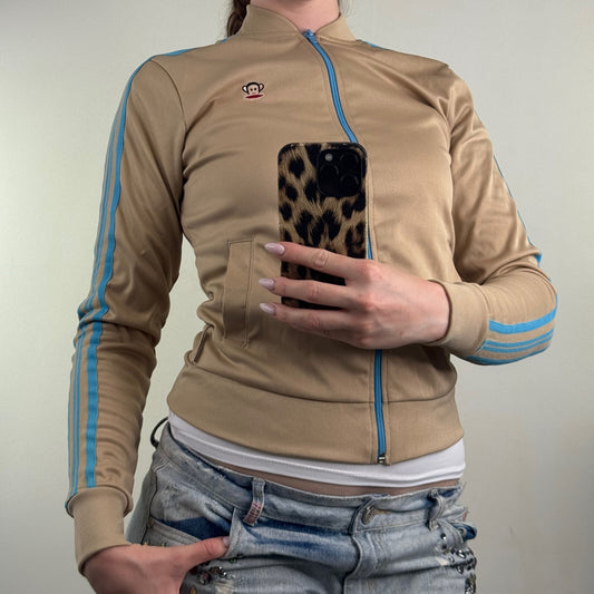 Y2K vintage Paul Frank jumper zip up embroidered sporty blue stripe